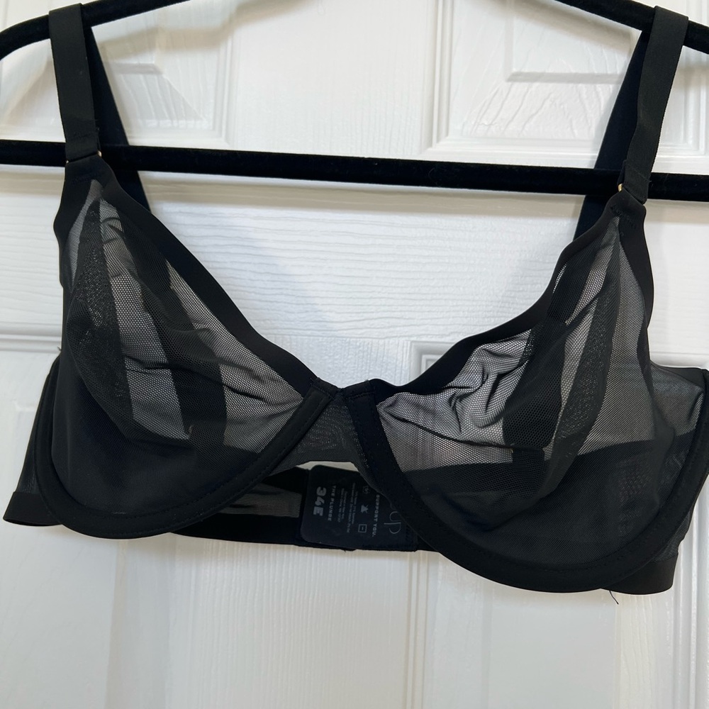 Cuup Black Mesh Underwire Bra - image 1